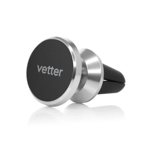 Magnetic Car Holder, Air Vent with Swivel Ball Head 2nd Gen, Aluminum, Silver - Image 2