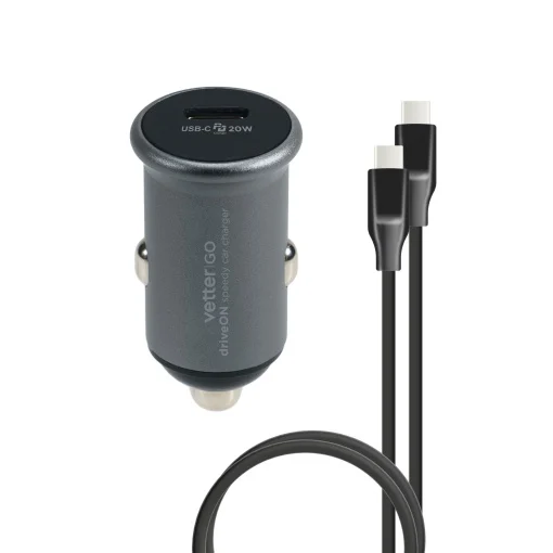 Incarcator driveON, Smart Car Charger with USB-C, Vetter Go, Power Delivery, 20W - Image 2